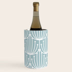 Retro Art, Floral Prints, Light Blue and White Wine Chiller Gallery Image 1