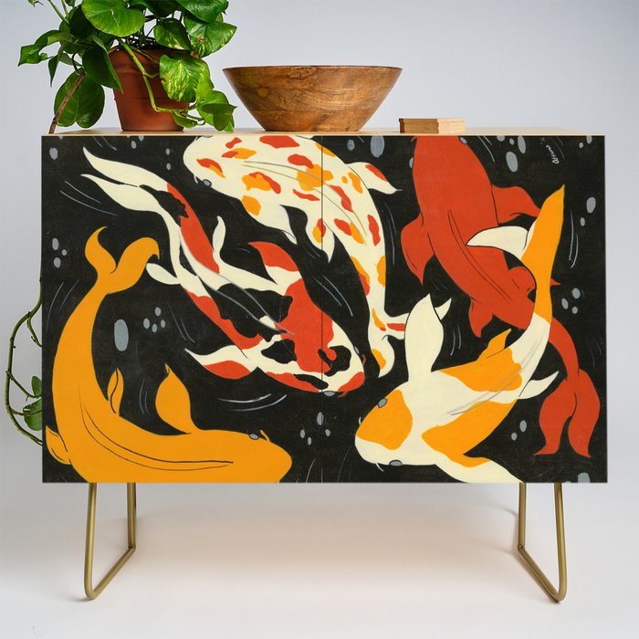 Koi in Black Water Credenza Gallery Image 1
