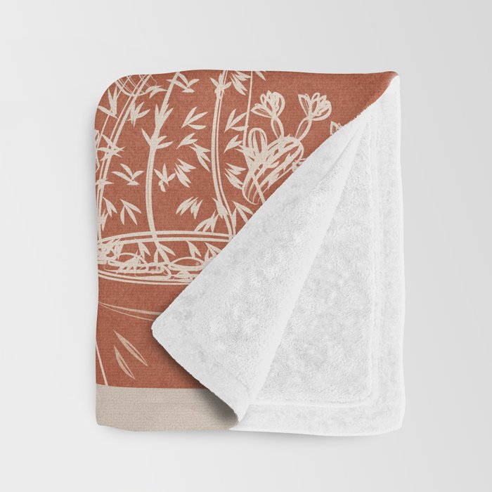 Minimalist Cactus Art 1 Throw Blanket Gallery Image 3