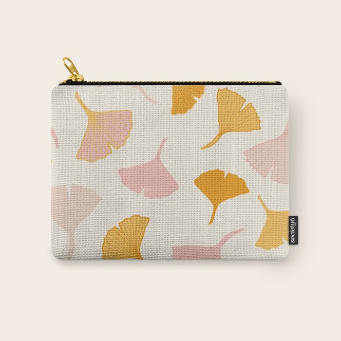 Ginko leaf pattern 2 Carry All Pouch Gallery Image 1