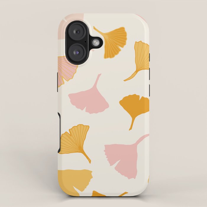 Ginko leaf pattern 2 iPhone Case Gallery Image 1