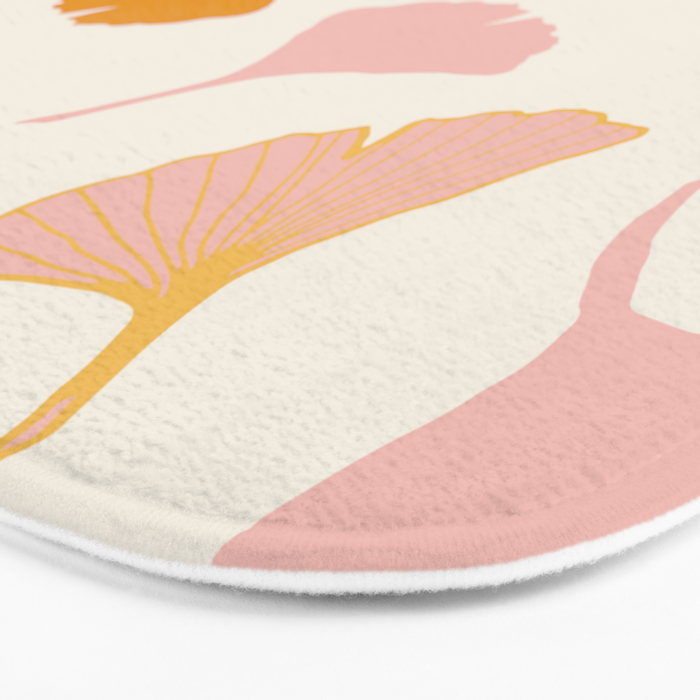 Ginko leaf pattern 2 Bath Mat Gallery Image 3