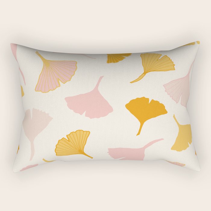 Ginko leaf pattern 2 Rectangular Pillow Gallery Image 1