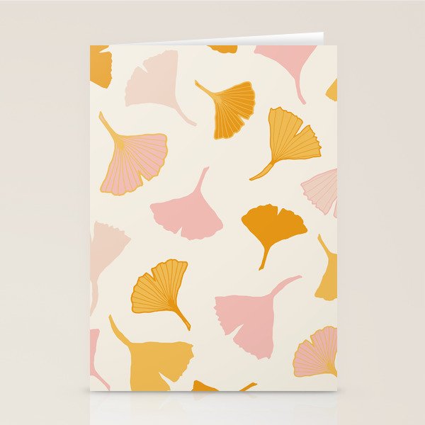 Ginko leaf pattern 2 Stationery Card Gallery Image 2