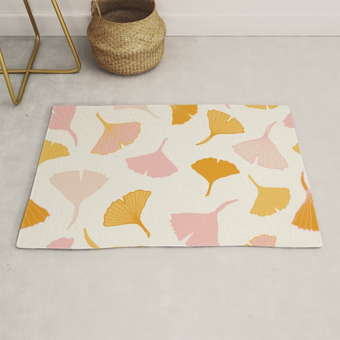 Ginko leaf pattern 2 Rug Gallery Image 1