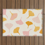 Ginko leaf pattern 2 Outdoor Rug Gallery Image 1