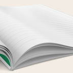 Geometric Striped Geo Chain Vertical Pattern in Kelly Green and White Notebook Gallery Image 2