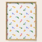 Colorful flower art patterm Serving Tray Gallery Image 1