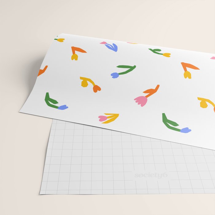 Colorful flower art patterm Wrapping Paper Gallery Image 2