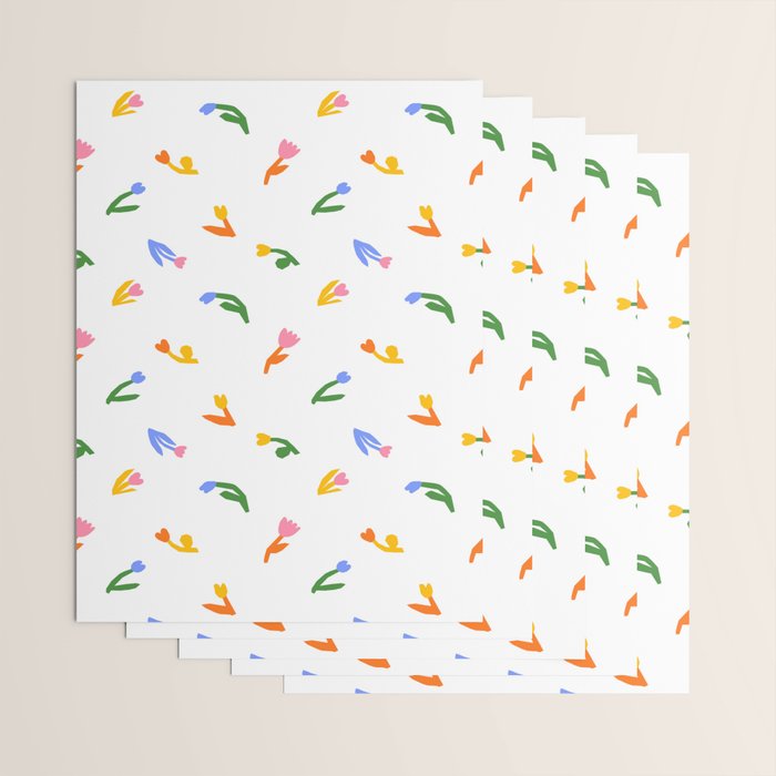 Colorful flower art patterm Wrapping Paper Gallery Image 3