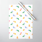 Colorful flower art patterm Wrapping Paper Gallery Image 1