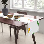 Colorful flower art patterm Table Runner Gallery Image 2
