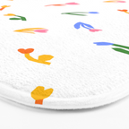 Colorful flower art patterm Bath Mat Gallery Image 3