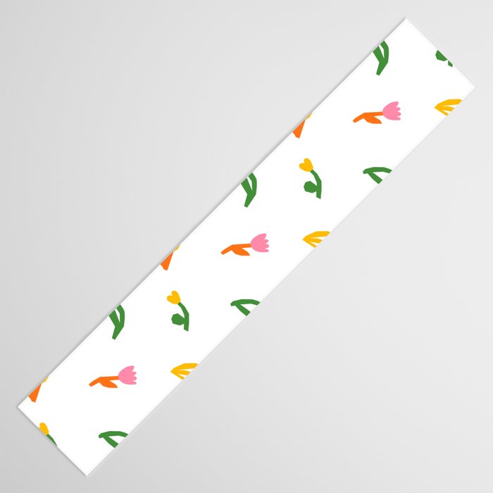 Colorful flower art patterm Table Runner Gallery Image 3