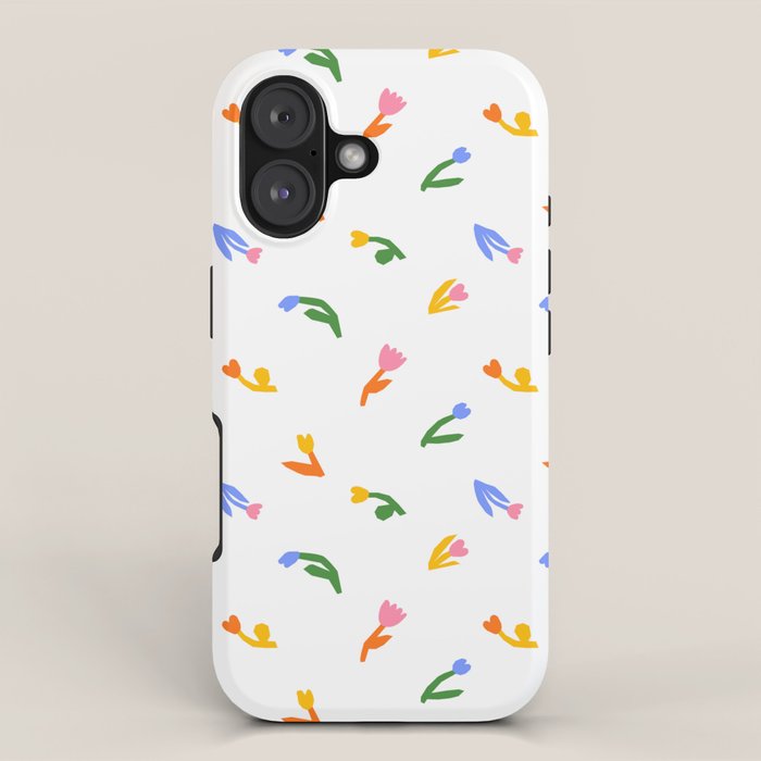 Colorful flower art patterm iPhone Case Gallery Image 1