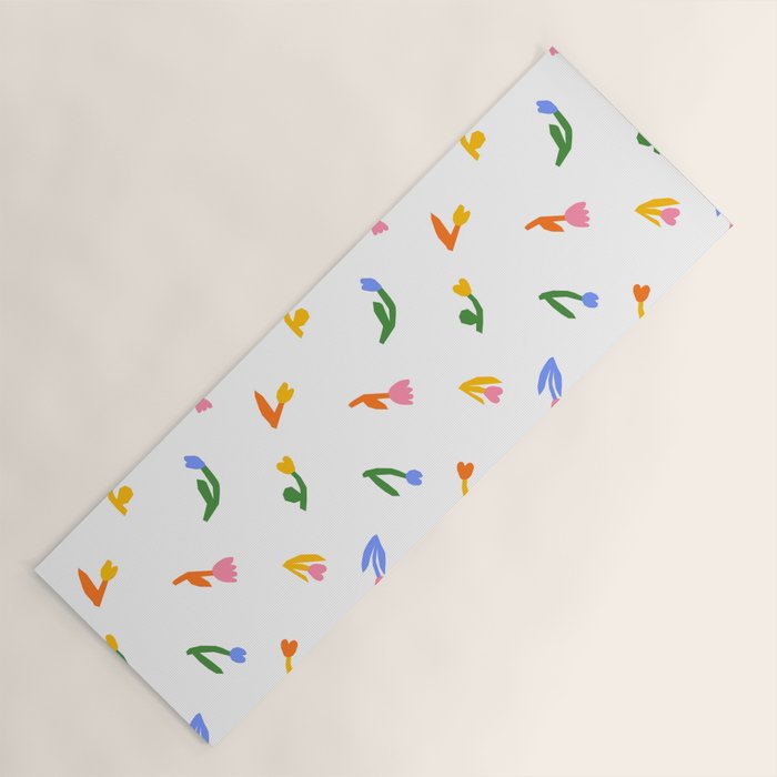 Colorful flower art patterm Yoga Mat Gallery Image 1