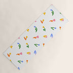Colorful flower art patterm Yoga Mat Gallery Image 1