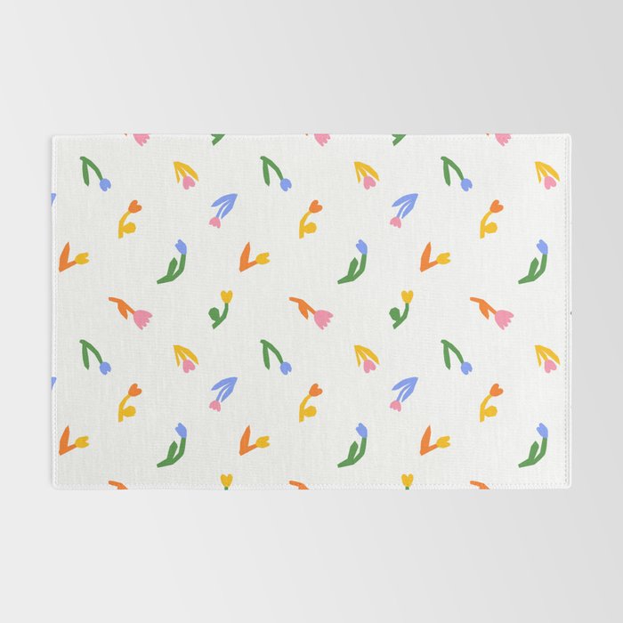 Colorful flower art patterm Rug Gallery Image 2