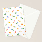 Colorful flower art patterm Stationery Card Gallery Image 2