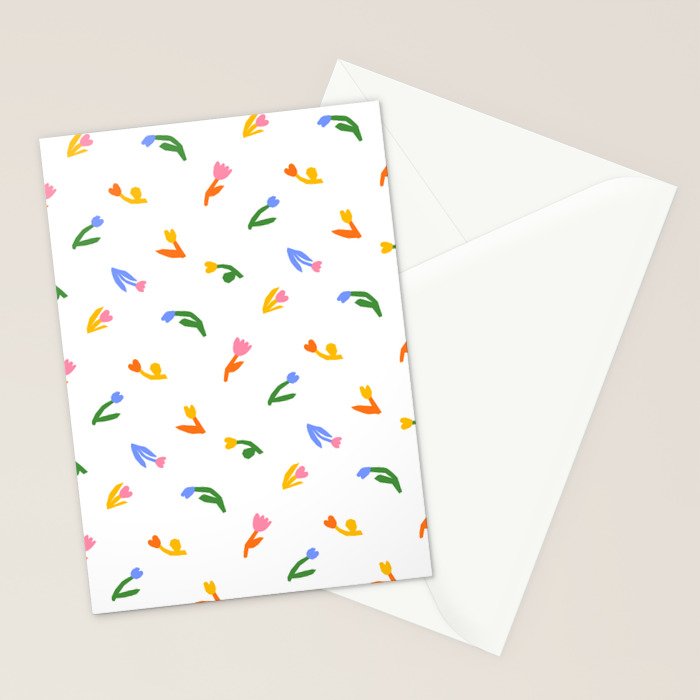 Colorful flower art patterm Stationery Card Gallery Image 2