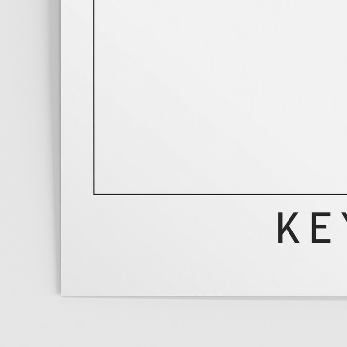 Key West White Map Poster Gallery Image 3