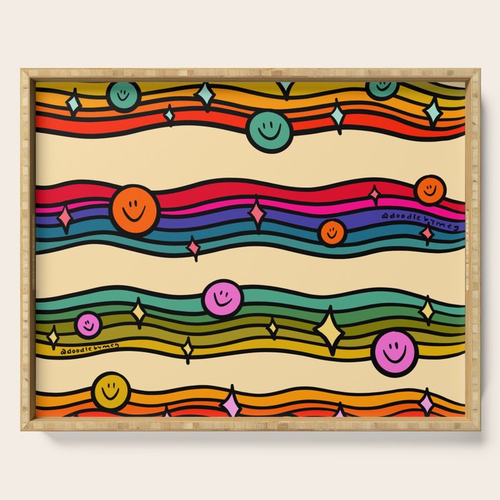 Smiley Print Serving Tray Gallery Image 1