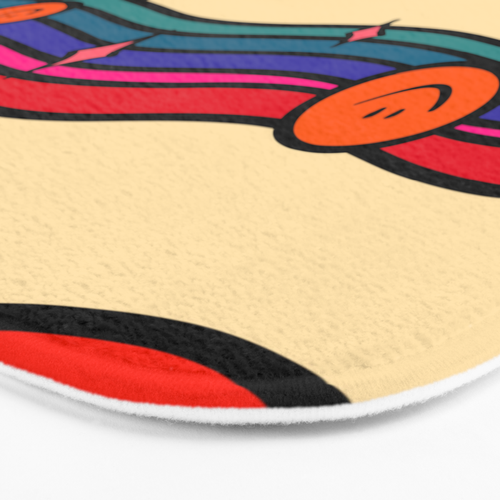 Smiley Print Bath Mat Gallery Image 3