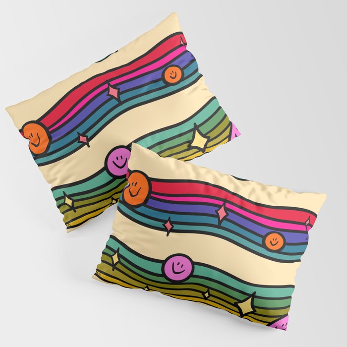 Smiley Print Pillow Sham Gallery Image 3