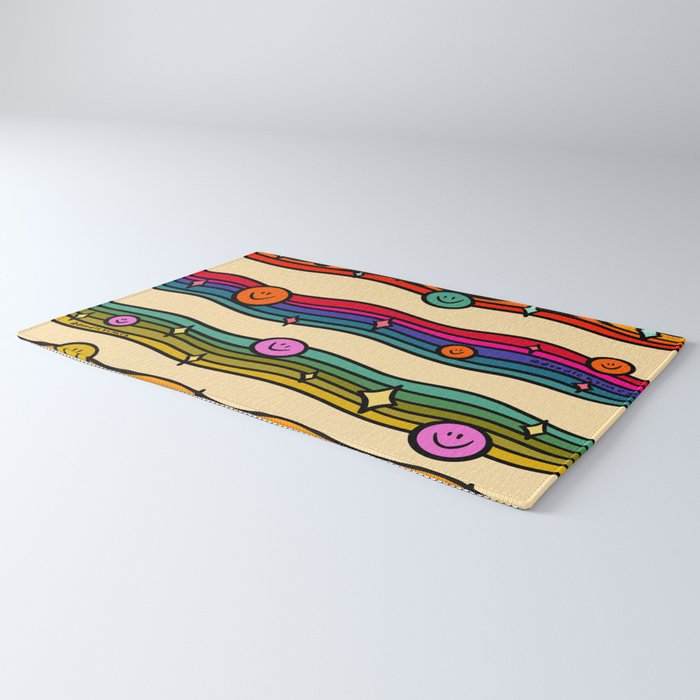 Smiley Print Rug Gallery Image 3