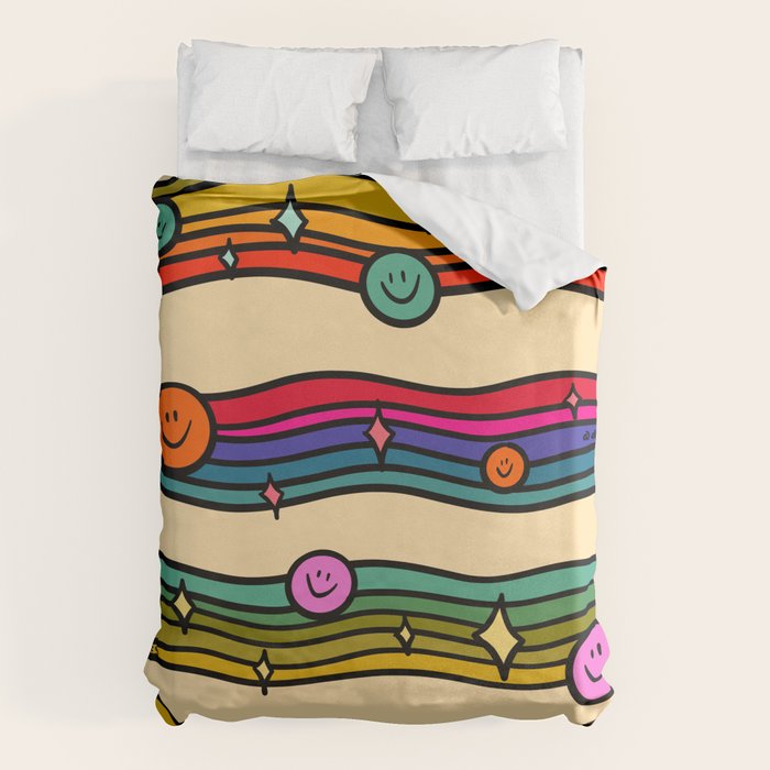 Smiley Print Duvet Cover Gallery Image 6
