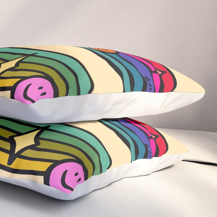 Smiley Print Pillow Sham Gallery Image 3