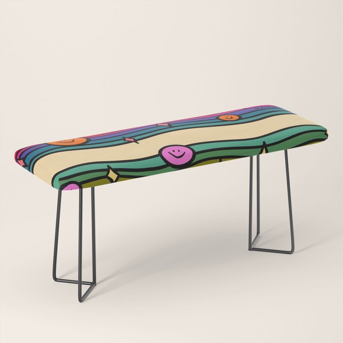 Smiley Print Bench Gallery Image 1