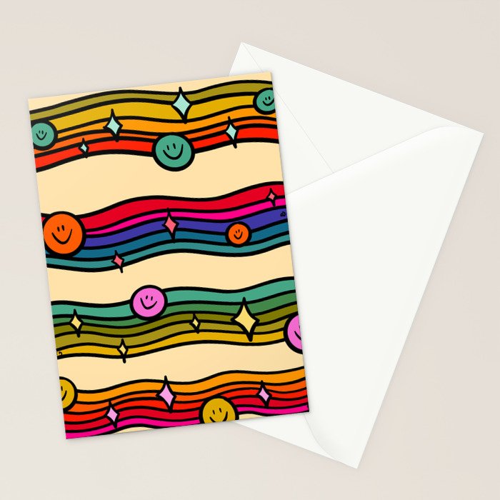 Smiley Print Stationery Card Gallery Image 2