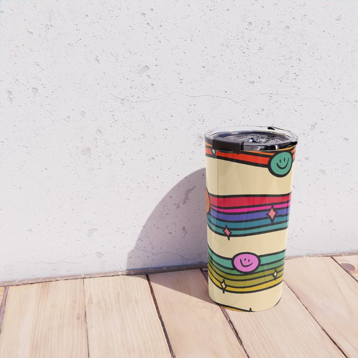 Smiley Print Travel Mug Gallery Image 4