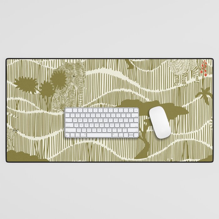 Wildlife Safari Savannah moss Desk Mat Gallery Image 1