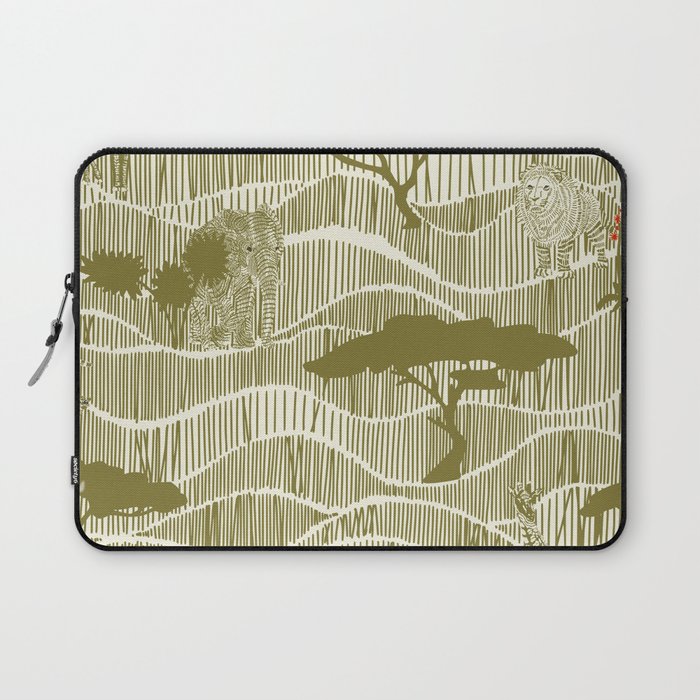 Wildlife Safari Savannah moss Laptop Sleeve Gallery Image 1