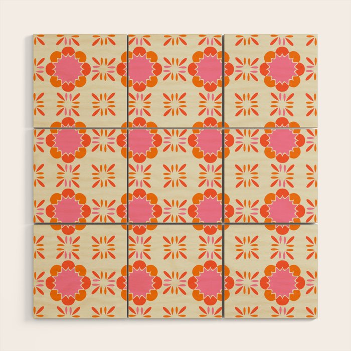 Sixties Tile Wood Wall Art Gallery Image 1