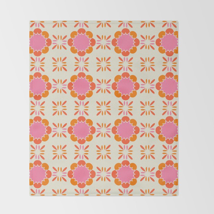 Sixties Tile Throw Blanket Gallery Image 2