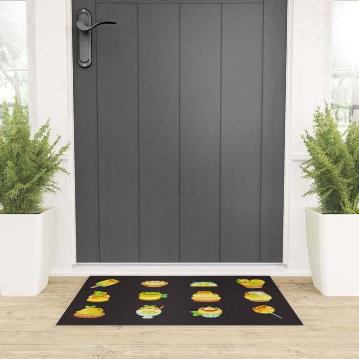 Sweet Lemon frog - dark Welcome Mat Gallery Image 3