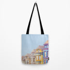 Haight Ashbury Victorian Houses - San Francisco Photography Tote Bag Gallery Image 2