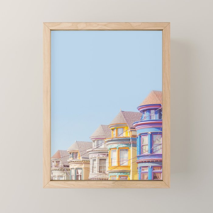 Haight Ashbury Victorian Houses - San Francisco Photography Mini Art Print Gallery Image 1
