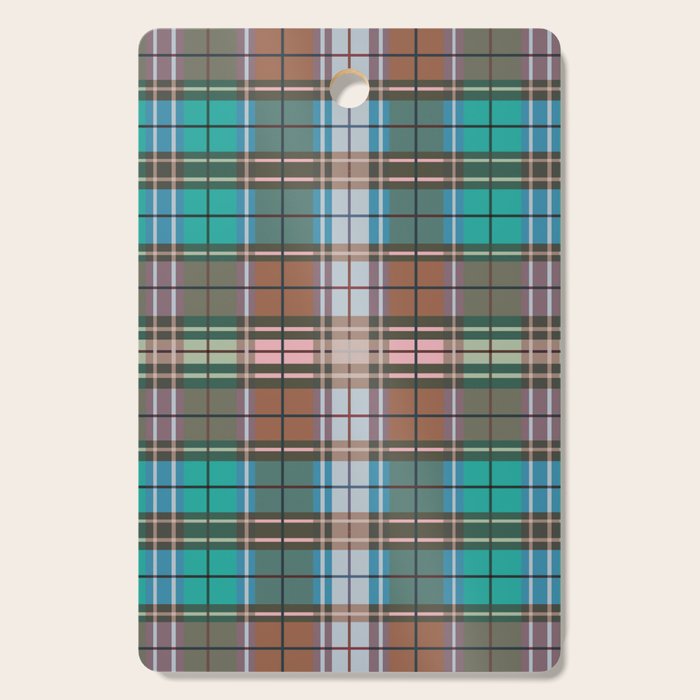 Earthy Tartan Elegance Cutting Board Gallery Image 1