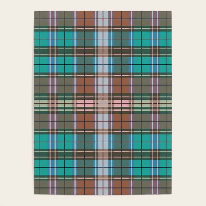 Earthy Tartan Elegance Poster Gallery Image 4