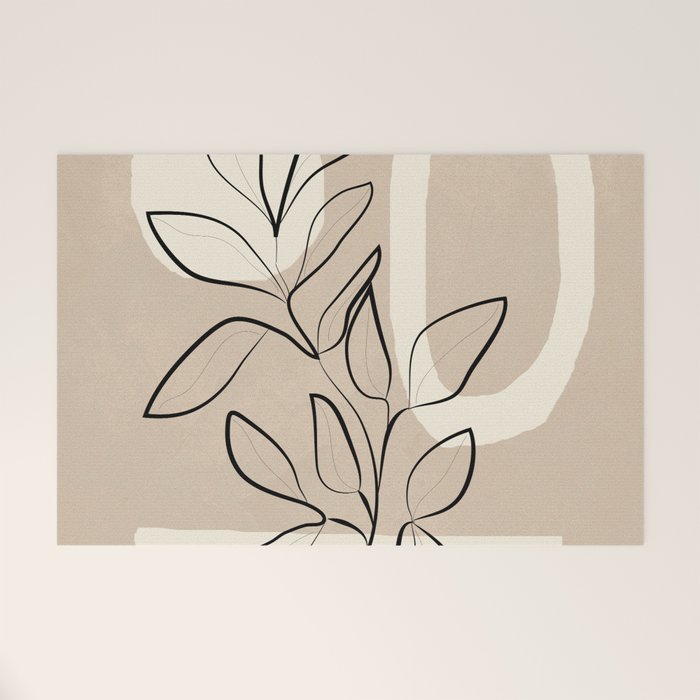 Abstract Minimal Plant 7 Welcome Mat Gallery Image 1