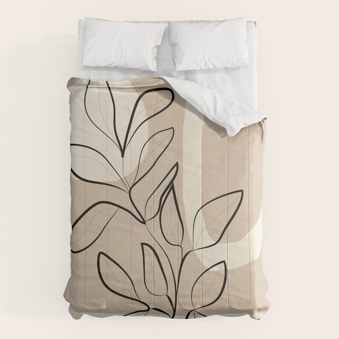 Abstract Minimal Plant 7 Comforter Gallery Image 6