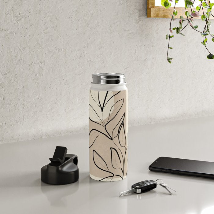 Abstract Minimal Plant 7 Water Bottle Gallery Image 4
