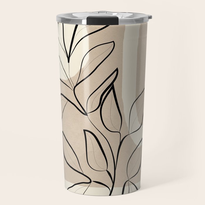 Abstract Minimal Plant 7 Travel Mug Gallery Image 1