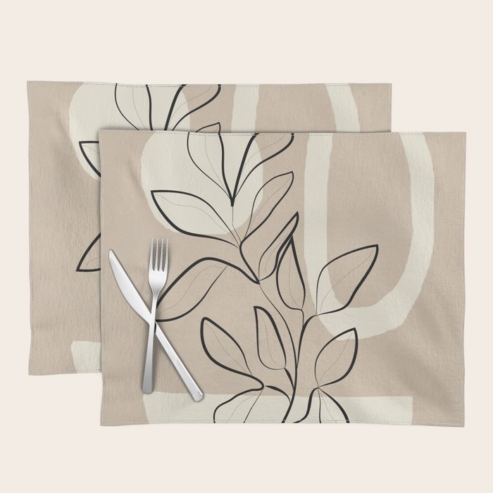 Abstract Minimal Plant 7 Placemat Gallery Image 1