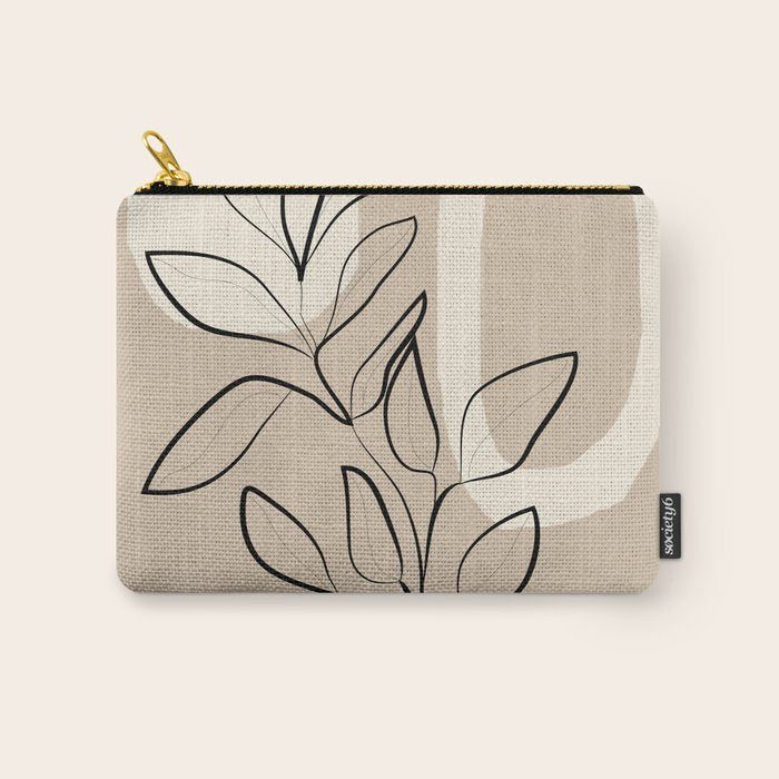 Abstract Minimal Plant 7 Carry All Pouch Gallery Image 1