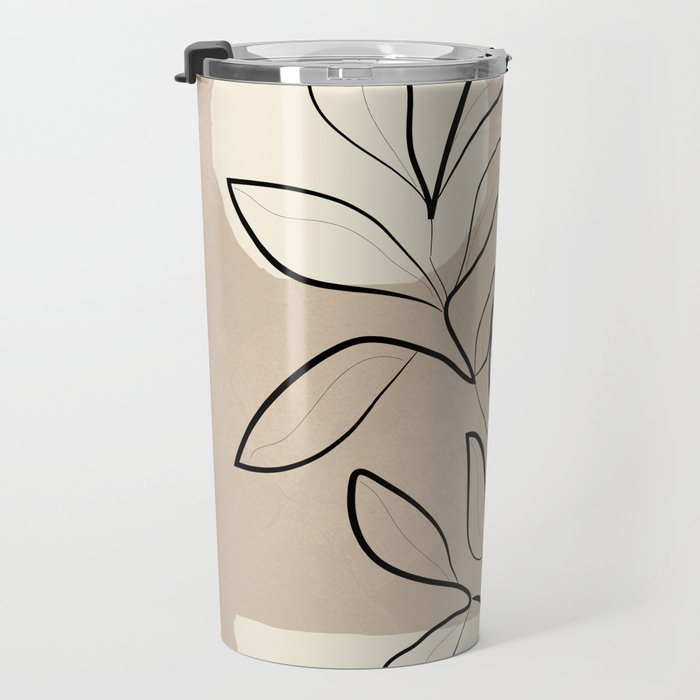 Abstract Minimal Plant 7 Travel Mug Gallery Image 3